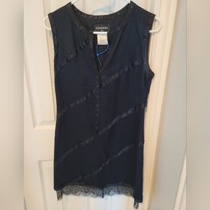 Chanel Silk Dress Black Sz 40